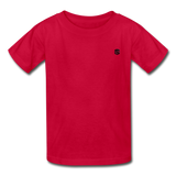 Hanes Youth Tagless T-Shirt   WITH  BLACK LOGO - red