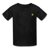 Hanes Youth Tagless T-Shirt   WITH  GOLD LOGO - black