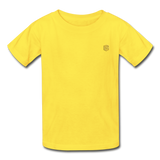 Hanes Youth Tagless T-Shirt   WITH  GOLD LOGO - yellow
