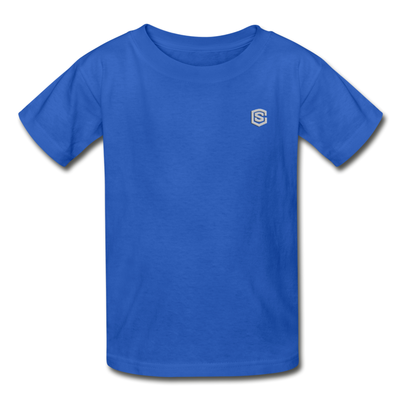 Gildan Ultra Cotton Youth T-Shirt   WITH  SILIVER LOGO - royal blue