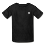 Gildan Ultra Cotton Youth T-Shirt   WITH  SILIVER LOGO - black
