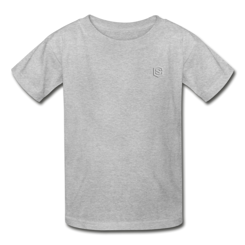 Gildan Ultra Cotton Youth T-Shirt   WITH  SILIVER LOGO - heather gray