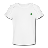 Organic Baby T-Shirt  WITH GREN  LOGO - white