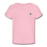 Organic Baby T-Shirt  WITH GREN  LOGO - light pink