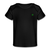 Organic Baby T-Shirt  WITH GREN  LOGO - black