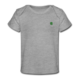 Organic Baby T-Shirt  WITH GREN  LOGO - heather gray