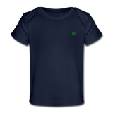 Organic Baby T-Shirt  WITH GREN  LOGO - dark navy