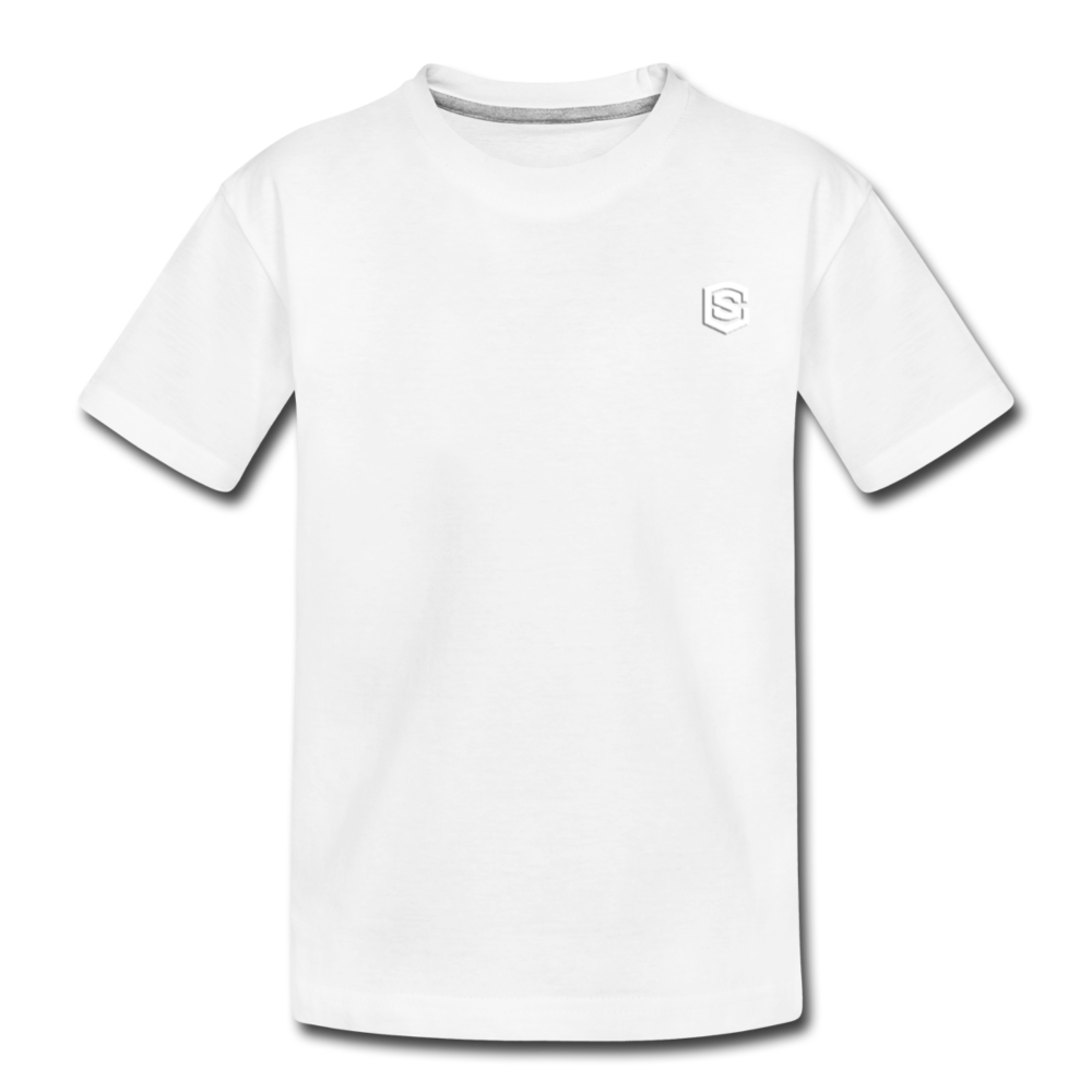Toddler Premium T-Shirt   WITH  WHITE LOGO - white