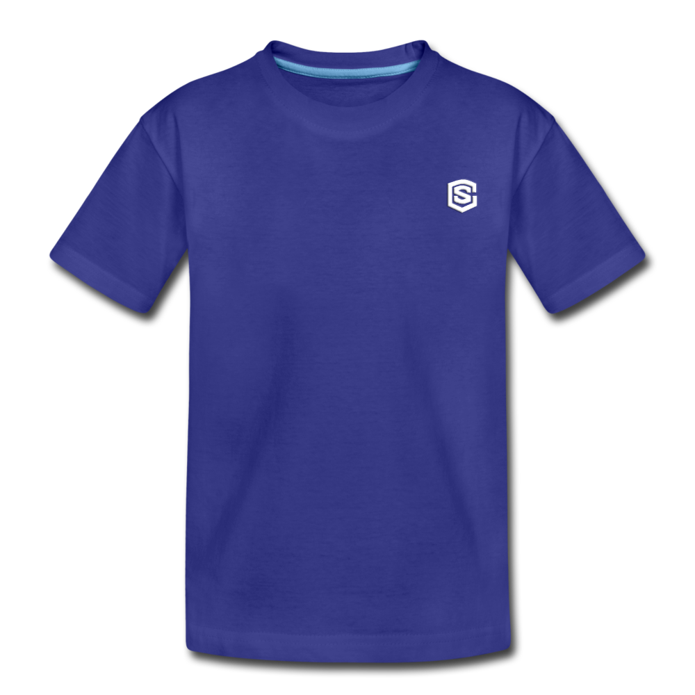 Toddler Premium T-Shirt   WITH  WHITE LOGO - royal blue