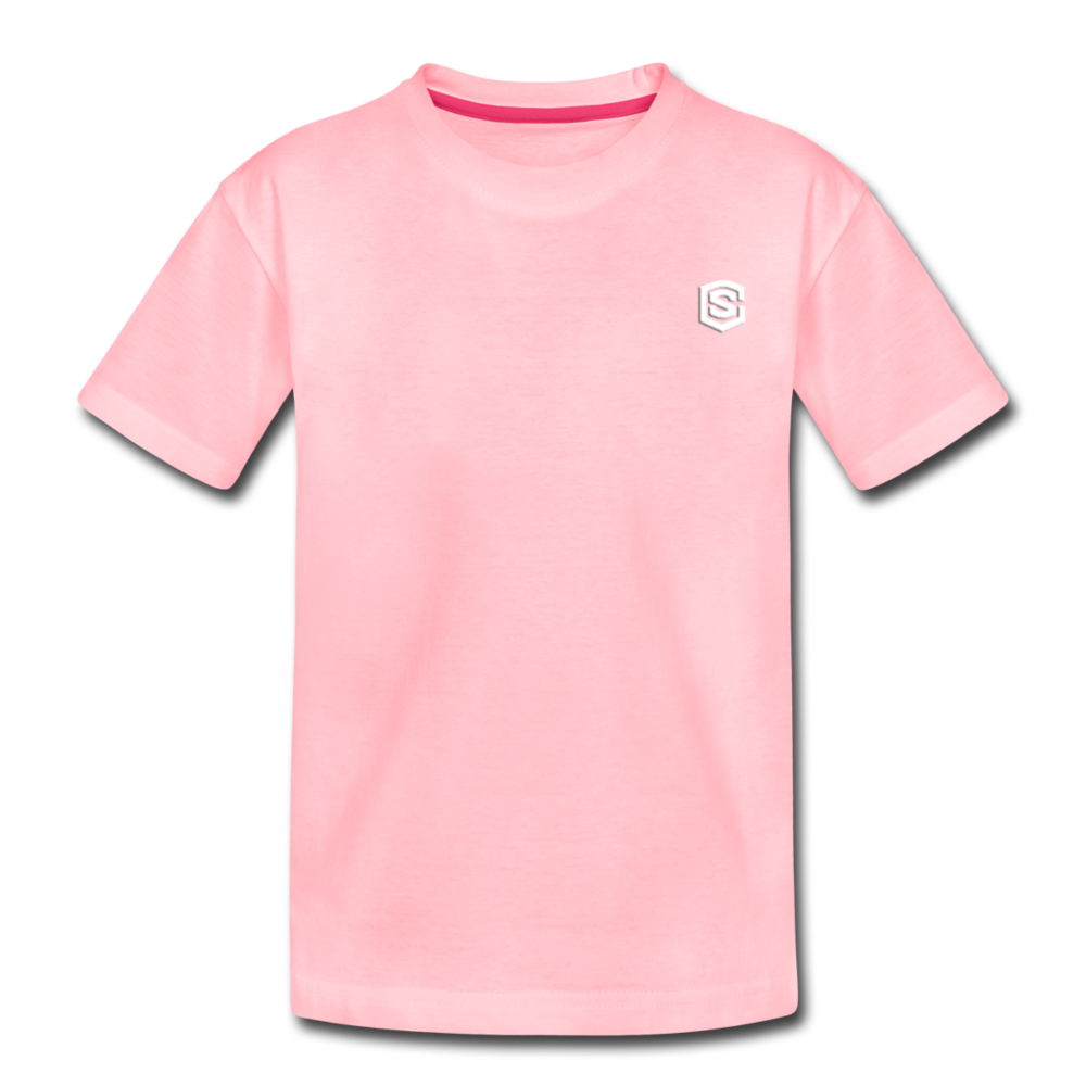 Toddler Premium T-Shirt   WITH  WHITE LOGO - pink