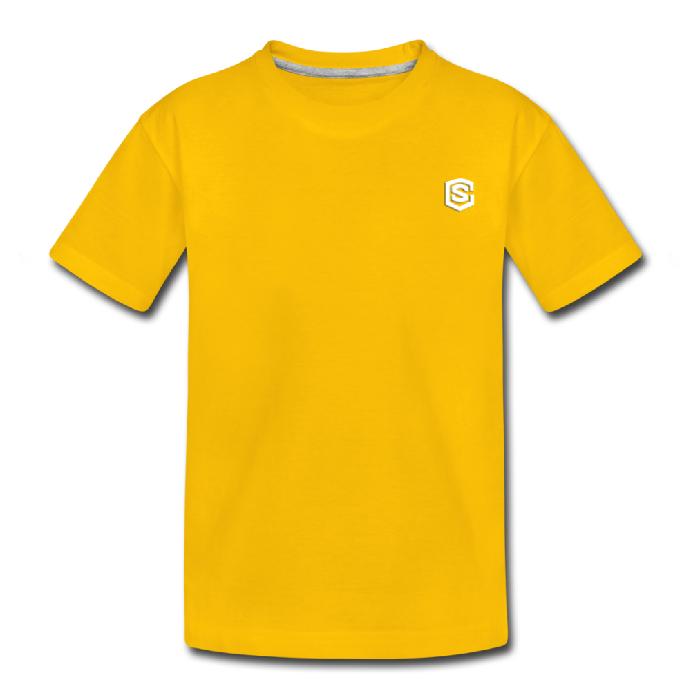 Toddler Premium T-Shirt   WITH  WHITE LOGO - sun yellow