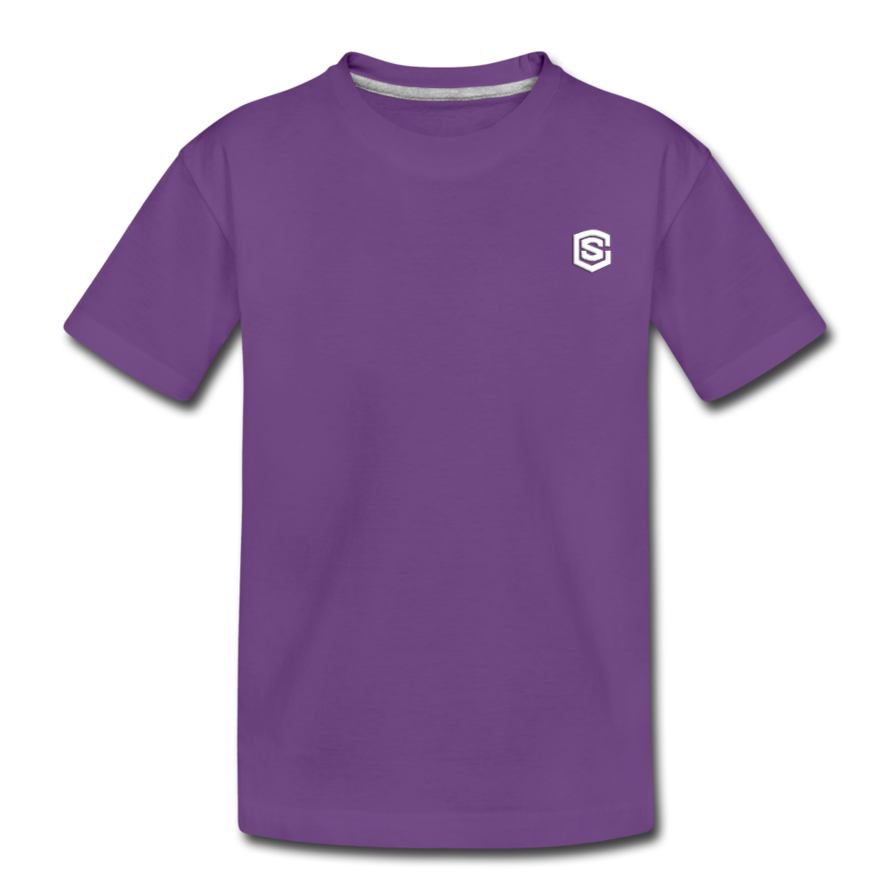 Toddler Premium T-Shirt   WITH  WHITE LOGO - purple