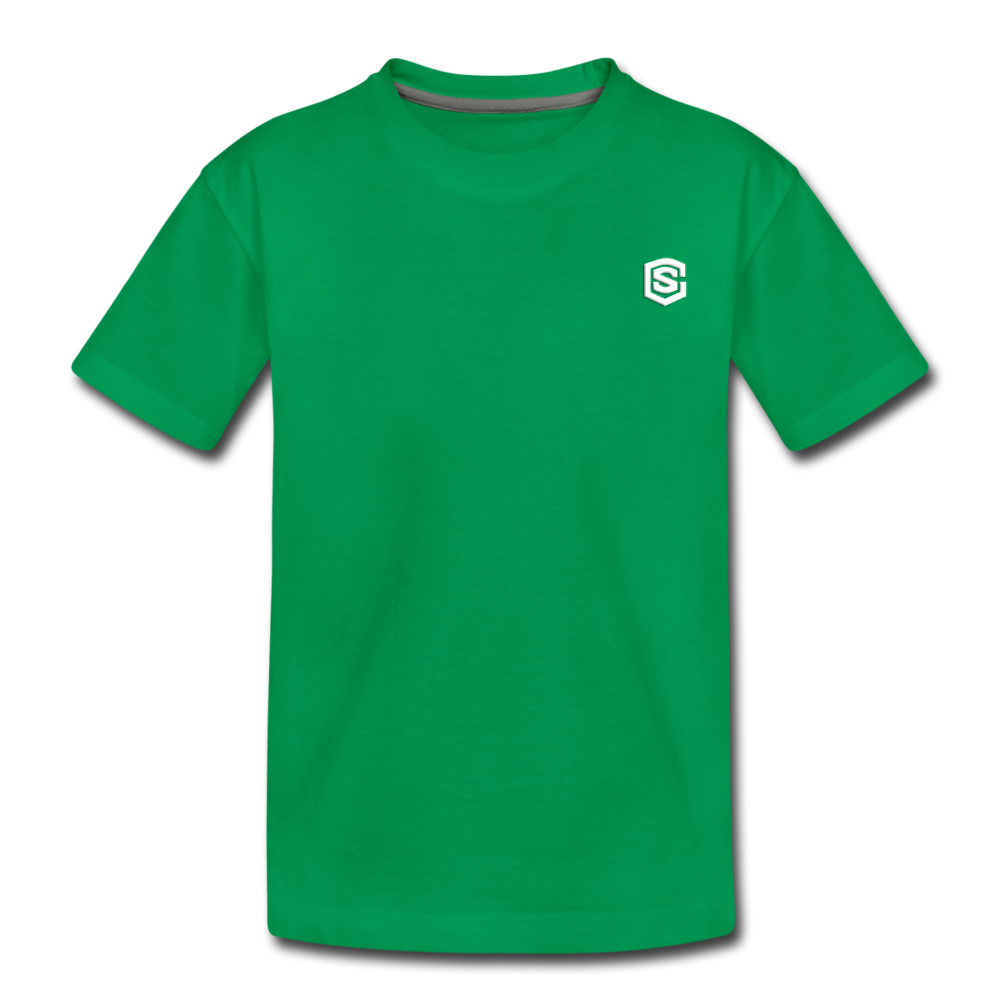 Toddler Premium T-Shirt   WITH  WHITE LOGO - kelly green