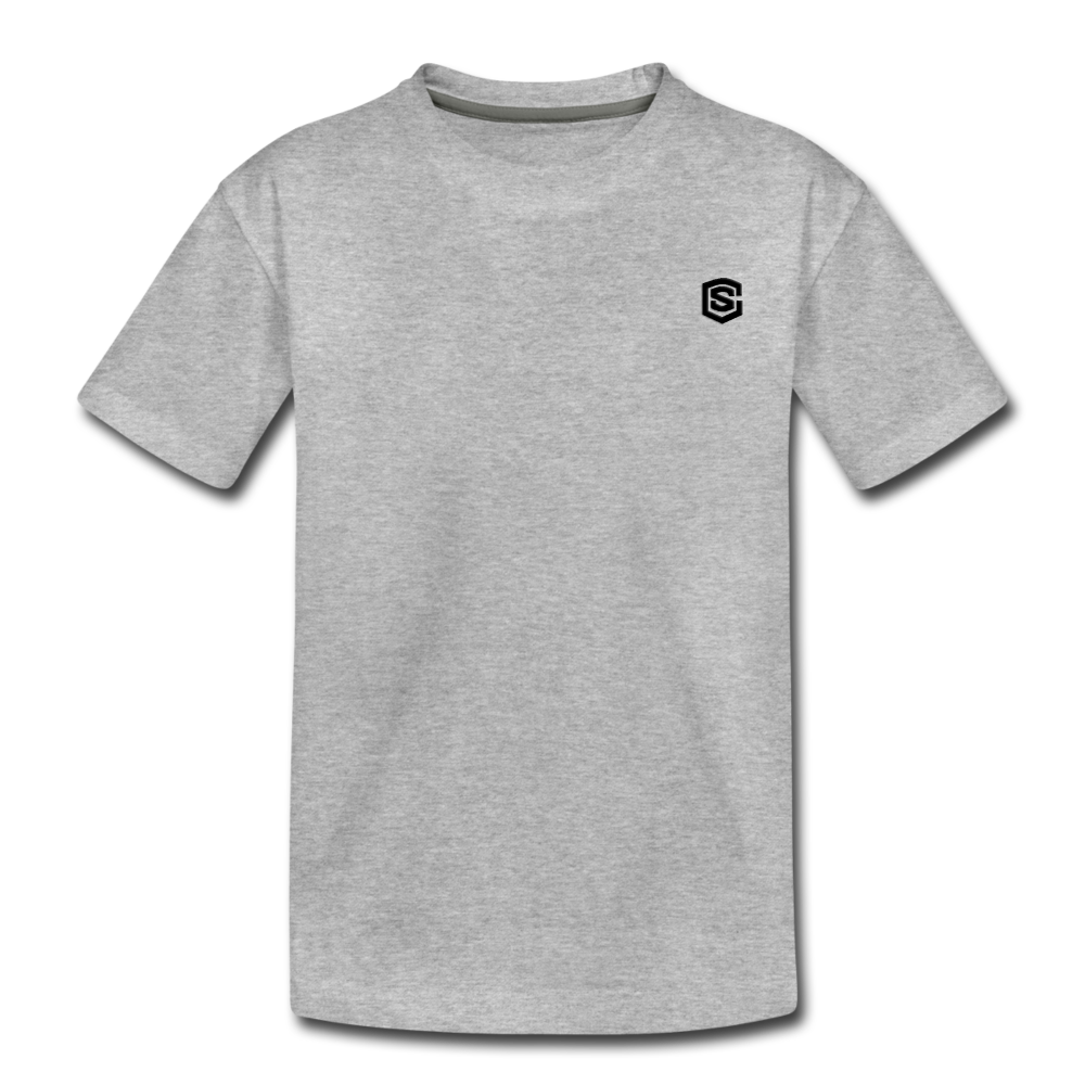 Toddler Premium T-Shirt   WITH  BLACK LOGO - heather gray