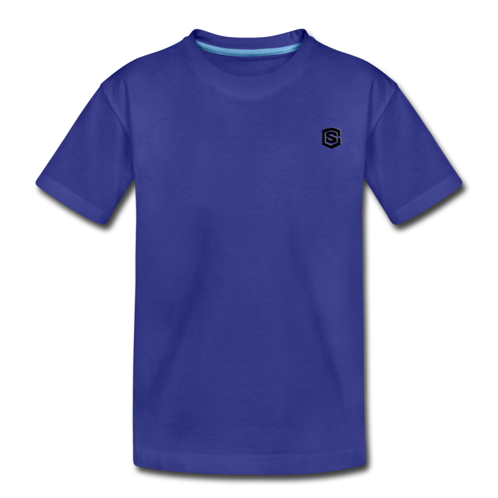 Toddler Premium T-Shirt   WITH  BLACK LOGO - royal blue