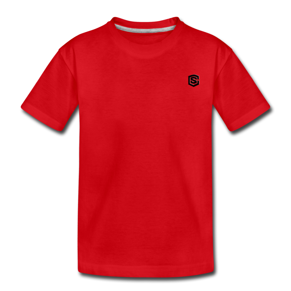 Toddler Premium T-Shirt   WITH  BLACK LOGO - red