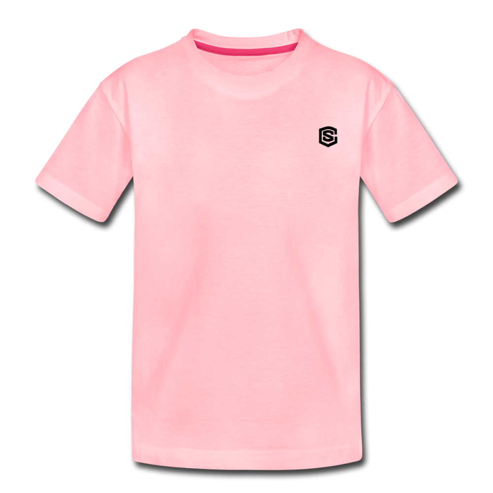 Toddler Premium T-Shirt   WITH  BLACK LOGO - pink