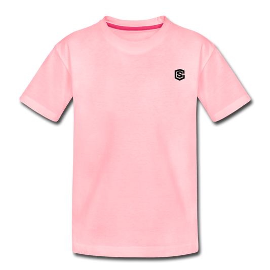 Toddler Premium T-Shirt   WITH  BLACK LOGO - pink