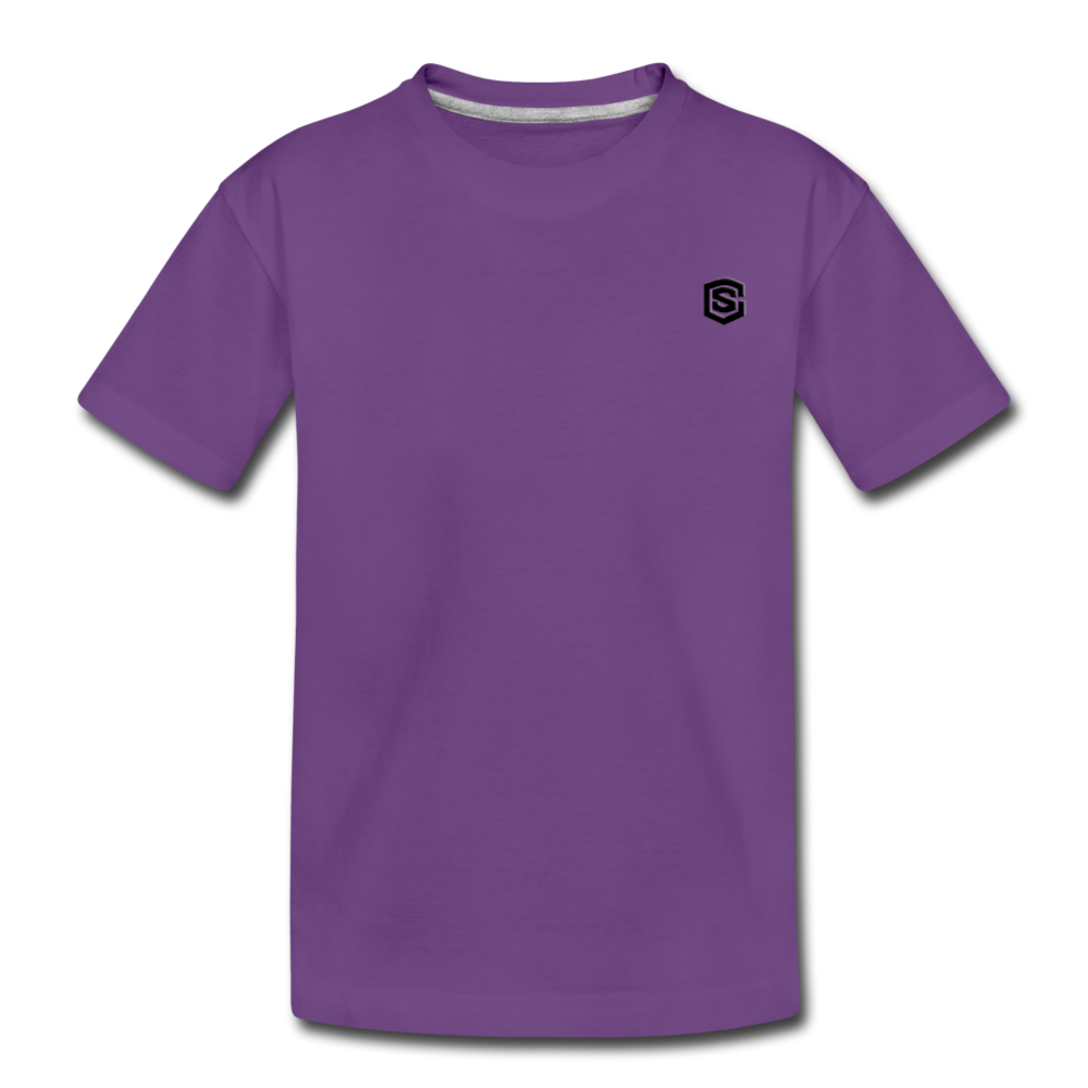 Toddler Premium T-Shirt   WITH  BLACK LOGO - purple