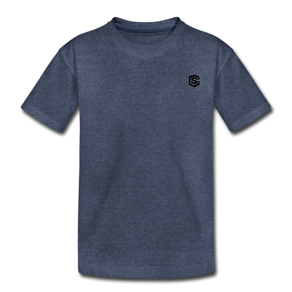 Toddler Premium T-Shirt   WITH  BLACK LOGO - heather blue