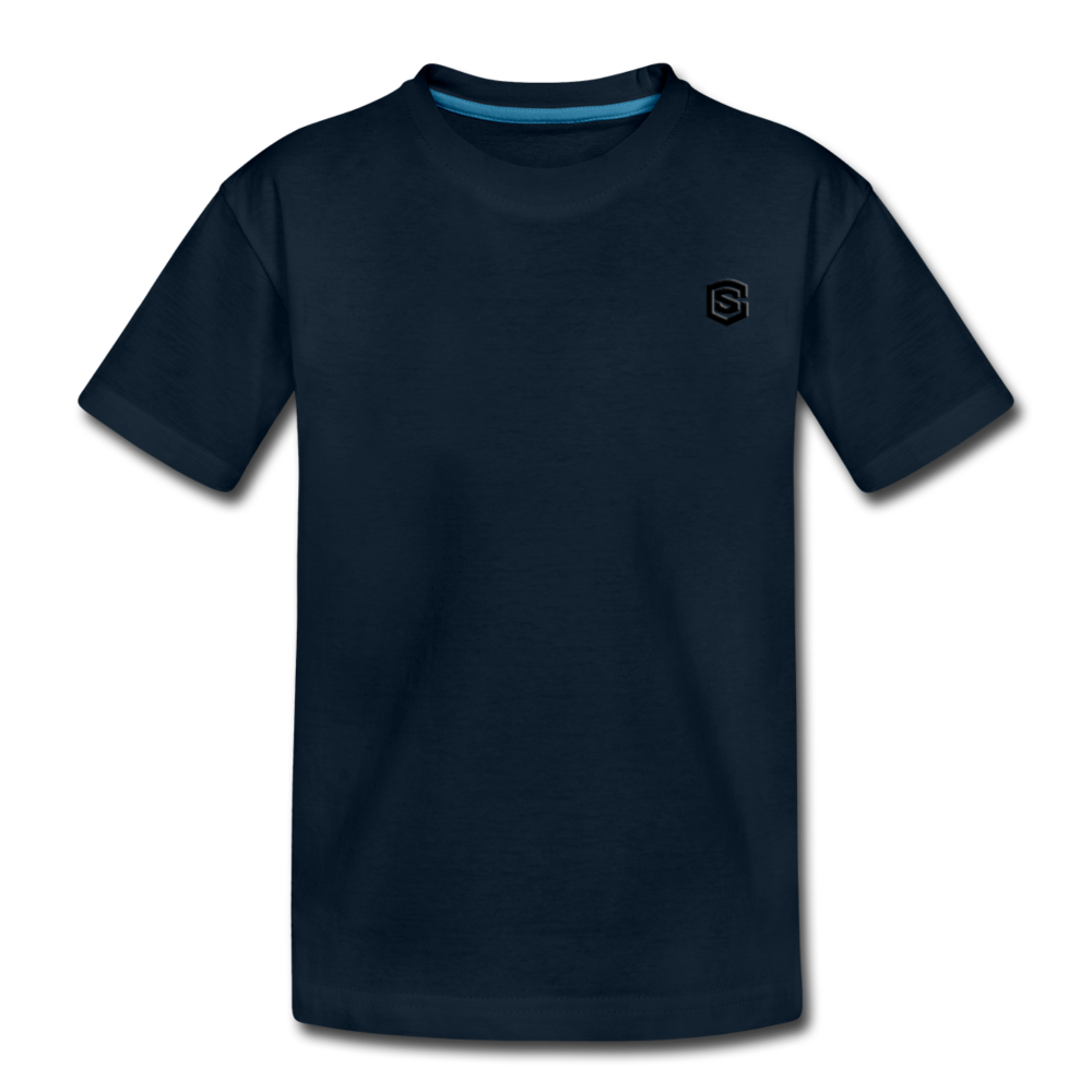 Toddler Premium T-Shirt   WITH  BLACK LOGO - deep navy
