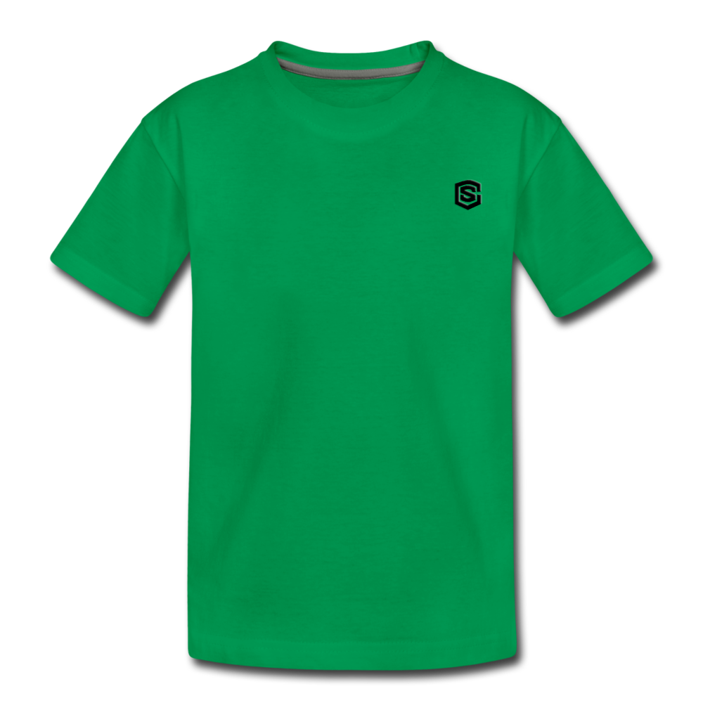 Toddler Premium T-Shirt   WITH  BLACK LOGO - kelly green