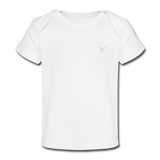 Organic Baby T-Shirt  WITH  WHITE LOGO - white