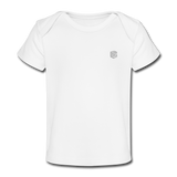 Organic Baby T-Shirt  WITH  SILIVER LOGO - white