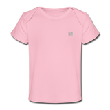 Organic Baby T-Shirt  WITH  SILIVER LOGO - light pink