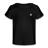 Organic Baby T-Shirt  WITH  SILIVER LOGO - black