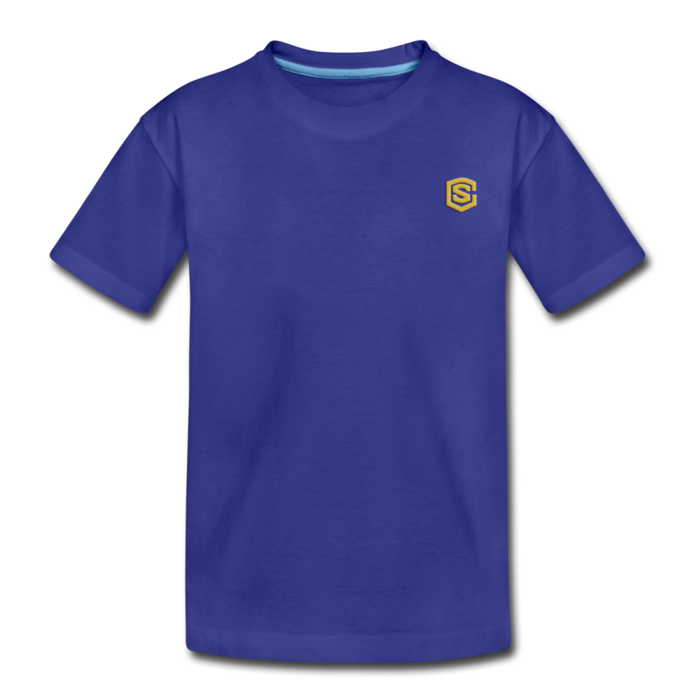 Toddler Premium T-Shirt  WITH  GOLD LOGO - royal blue