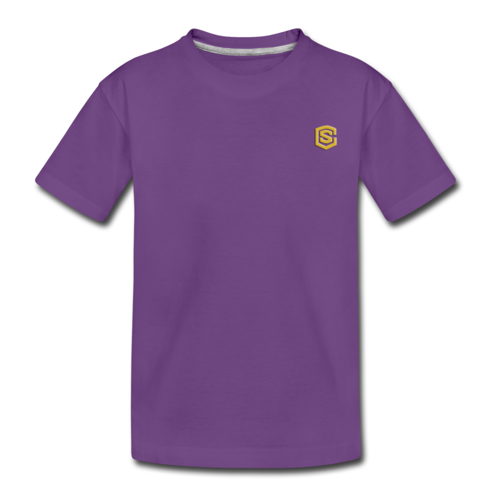 Toddler Premium T-Shirt  WITH  GOLD LOGO - purple