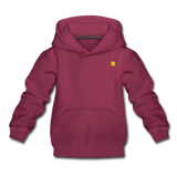 Kids‘ Premium Hoodie  WITH YELLOW  LOGO - burgundy