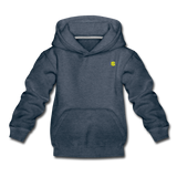 Kids‘ Premium Hoodie  WITH YELLOW  LOGO - heather denim