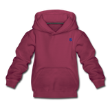 Kids‘ Premium Hoodie  WITH BLUE  LOGO - burgundy