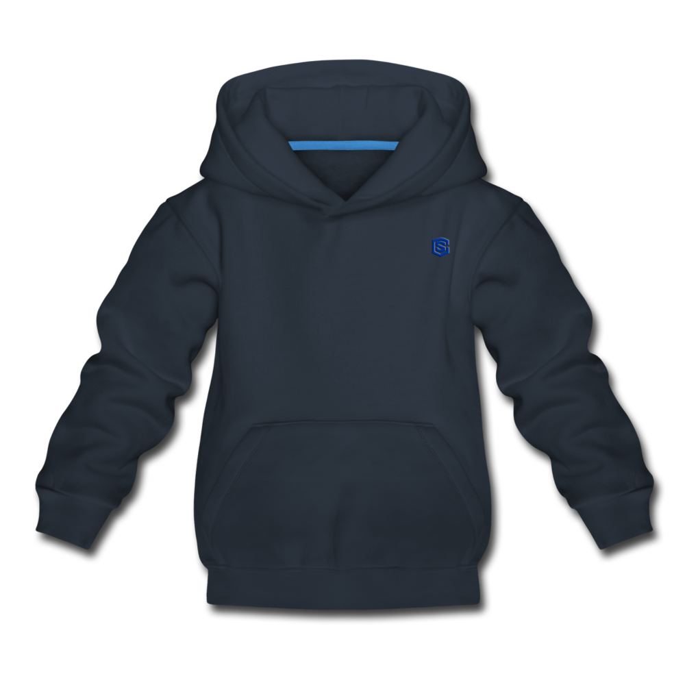 Kids‘ Premium Hoodie  WITH BLUE  LOGO - navy