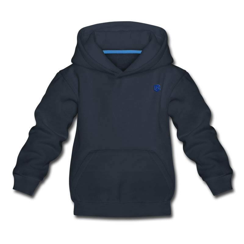 Kids‘ Premium Hoodie  WITH BLUE  LOGO - navy