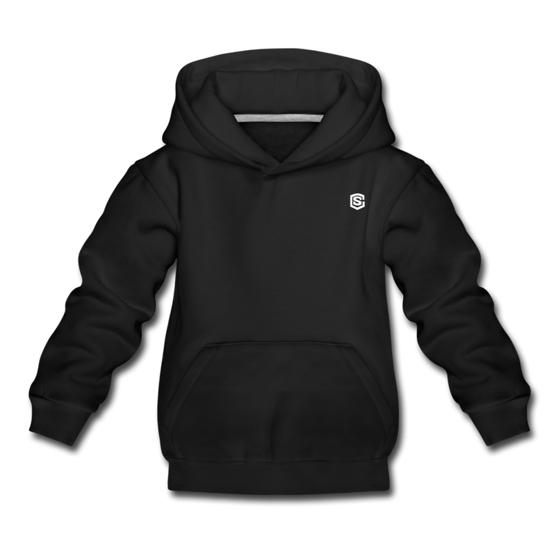 Kids‘ Premium Hoodie  WITH  WHITE LOGO - black