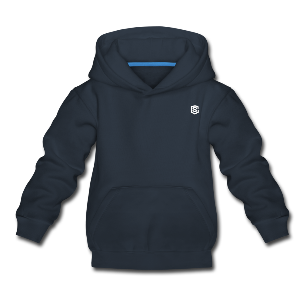 Kids‘ Premium Hoodie  WITH  WHITE LOGO - navy
