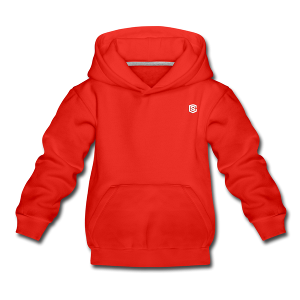 Kids‘ Premium Hoodie  WITH  WHITE LOGO - red