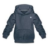 Kids‘ Premium Hoodie  WITH  WHITE LOGO - heather denim