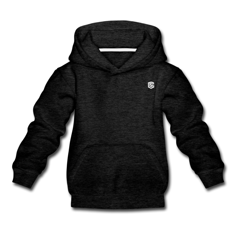 Kids‘ Premium Hoodie  WITH  WHITE LOGO - charcoal gray