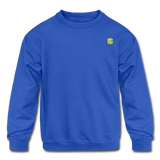 Kids' Crewneck Sweatshirt  WITH  YELLOW LOGO - royal blue