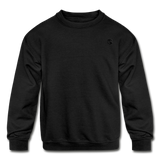 Kids' Crewneck Sweatshirt  WITH  BLACK LOGO - black