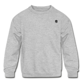 Kids' Crewneck Sweatshirt  WITH  BLACK LOGO - heather gray