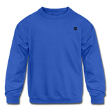 Kids' Crewneck Sweatshirt  WITH  BLACK LOGO - royal blue