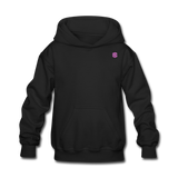 Kids' Hoodie  WITH PINK  LOGO - black