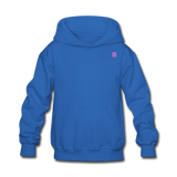 Kids' Hoodie  WITH PINK  LOGO - royal blue