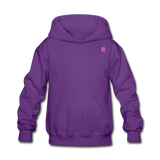 Kids' Hoodie  WITH PINK  LOGO - purple