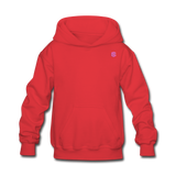 Kids' Hoodie  WITH PINK  LOGO - red